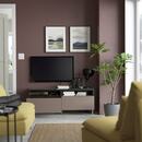 Bild 2 von BESTÅ  TV-Bank mit Schubladen, schwarzbraun/Hjortviken/Ösarp braun 120x42x48 cm