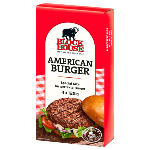 Bild 1 von Block House American Burger Special Size 500g, 4 Stück