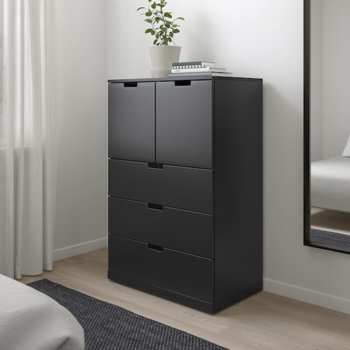 Bild 2 von NORDLI  Kommode mit 5 Schubladen, anthrazit 80x122 cm