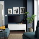 Bild 3 von BESTÅ  TV-Bank mit Türen, weiß Västerviken/Stubbarp/weiß 120x42x48 cm