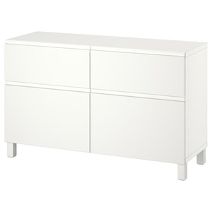 BESTÅ  Aufbewkomb.+Türen/Schubladen, weiß/Västerviken/Stubbarp weiß 120x42x74 cm