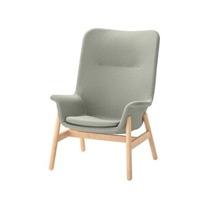 VEDBO Sessel mit hoher Rückenlehne, Gunnared hellgrün