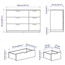 Bild 4 von NORDLI  Kommode mit 6 Schubladen, weiß 120x76 cm