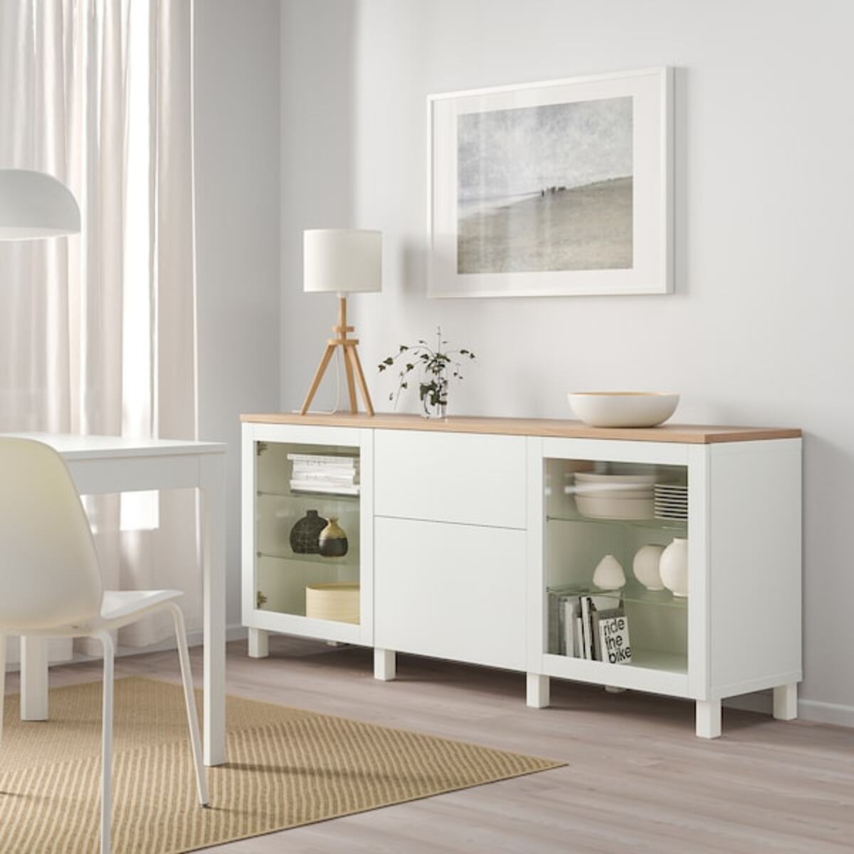 Bild 2 von BESTÅ  Aufbewahrung mit Schubladen, Sindvik weiß/Lappviken/Stubbarp weiß 180x42x76 cm