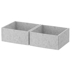 KOMPLEMENT                              Box, hellgrau, 25x27x12 cm