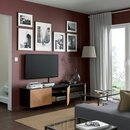 Bild 2 von BESTÅ  TV-Bank mit Türen, schwarzbraun/Hedeviken Eichenfurnier 180x42x38 cm