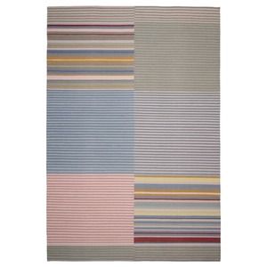 BUDDINGE  Teppich flach gewebt, Handarbeit bunt/Streifen 170x240 cm