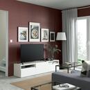 Bild 3 von BESTÅ  TV-Bank mit Schubladen und Tür, weiß/Västerviken weiß 180x42x39 cm