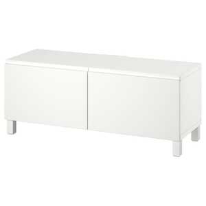 BESTÅ  TV-Bank mit Türen, weiß Västerviken/Stubbarp/weiß 120x42x48 cm