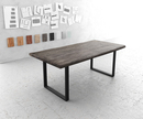 Bild 1 von Esstisch Edge 200x100 XL Akazie Platin Kufengestell Schwarz Live-Edge