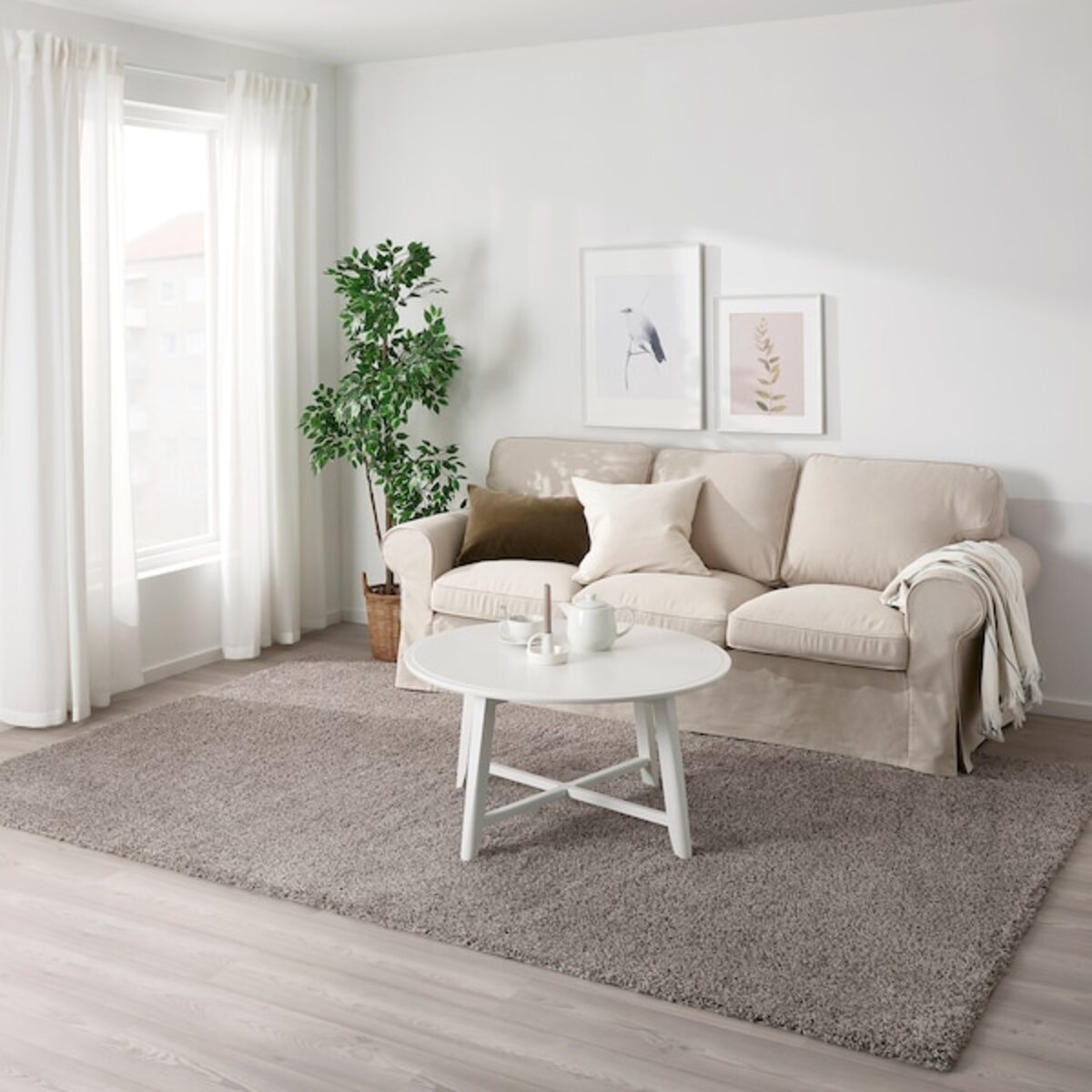 Bild 3 von VINDEBÄK  Teppich Langflor, hellbeige 200x300 cm