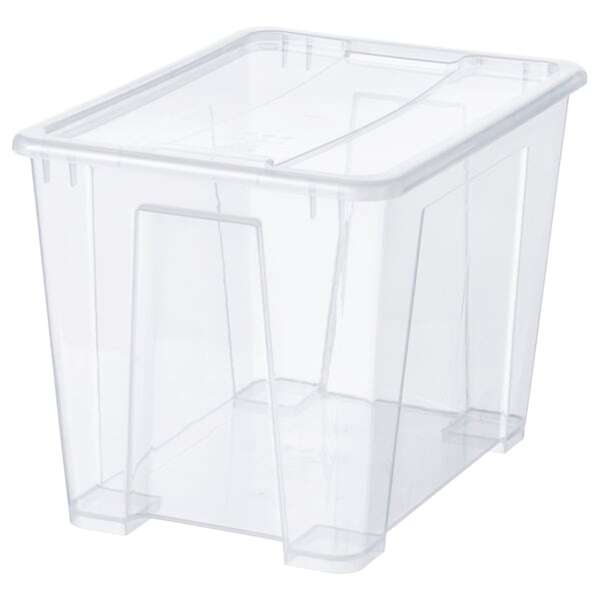 Bild 1 von SAMLA  Box mit Deckel, transparent 39x28x28 cm/22 l