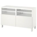 Bild 1 von BESTÅ  TV-Bank mit Türen, weiß/Laxviken/Stubbarp weiß 120x42x74 cm