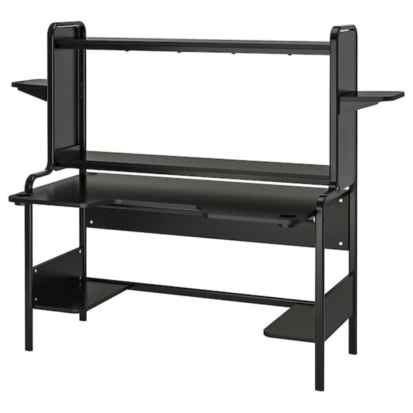 Bild 1 von FREDDE  Gamingschreibtisch, schwarz 140/185x74x146 cm