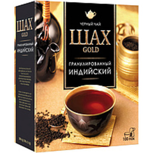 "Shah Gold". Schwarzer indischer Tee, granuliert, in Teebeut...