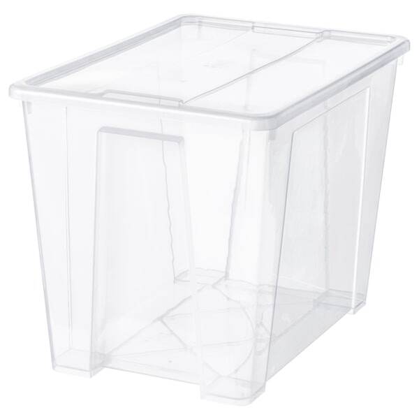 Bild 1 von SAMLA  Box mit Deckel, transparent 57x39x42 cm/65 l