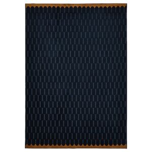 NÖVLING  Teppich Kurzflor, dunkelblau/ocker 200x300 cm