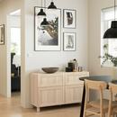 Bild 3 von BESTÅ  Aufbewkomb.+Türen/Schubladen, Eicheneff wlas/Hanviken/Stubbarp Eicheneff wlas 120x42x74 cm
