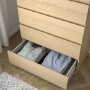 Bild 2 von MALM  Kommode mit 6 Schubladen, Eichenfurnier weiß lasiert 80x123 cm