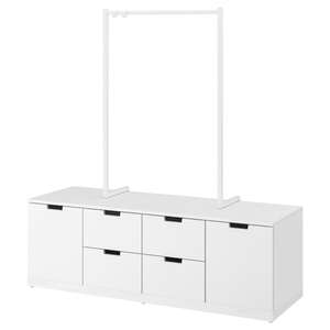 NORDLI Kommode mit 6 Schubladen, weiß