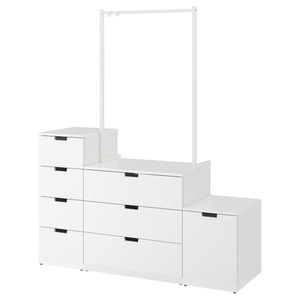 NORDLI  Kommode mit 8 Schubladen, weiß 160x192 cm