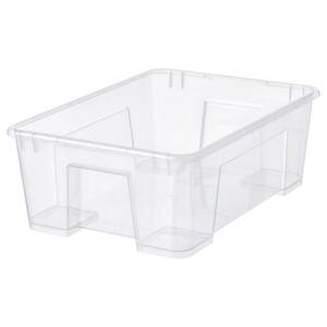 SAMLA  Box, transparent 39x28x14 cm/11 l
