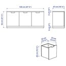 Bild 4 von NORDLI  Kommode mit 3 Schubladen, weiß 120x54 cm