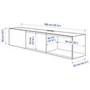 Bild 4 von BESTÅ  TV-Bank mit Türen, schwarzbraun/Fällsvik anthrazit 180x42x38 cm