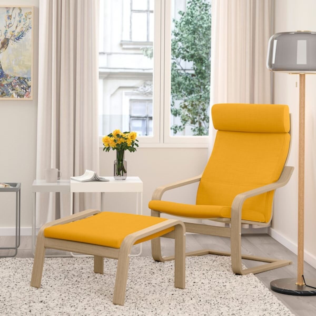 Bild 2 von POÄNG  Sessel und Hocker