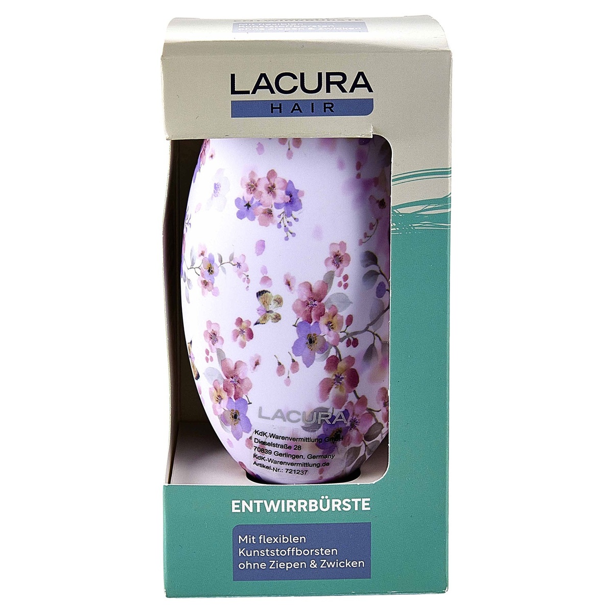 Bild 1 von LACURA HAIR Anti-Knoten- Entwirrbürste oder Haargummis