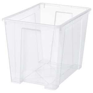 SAMLA  Box, transparent 56x39x42 cm/65 l