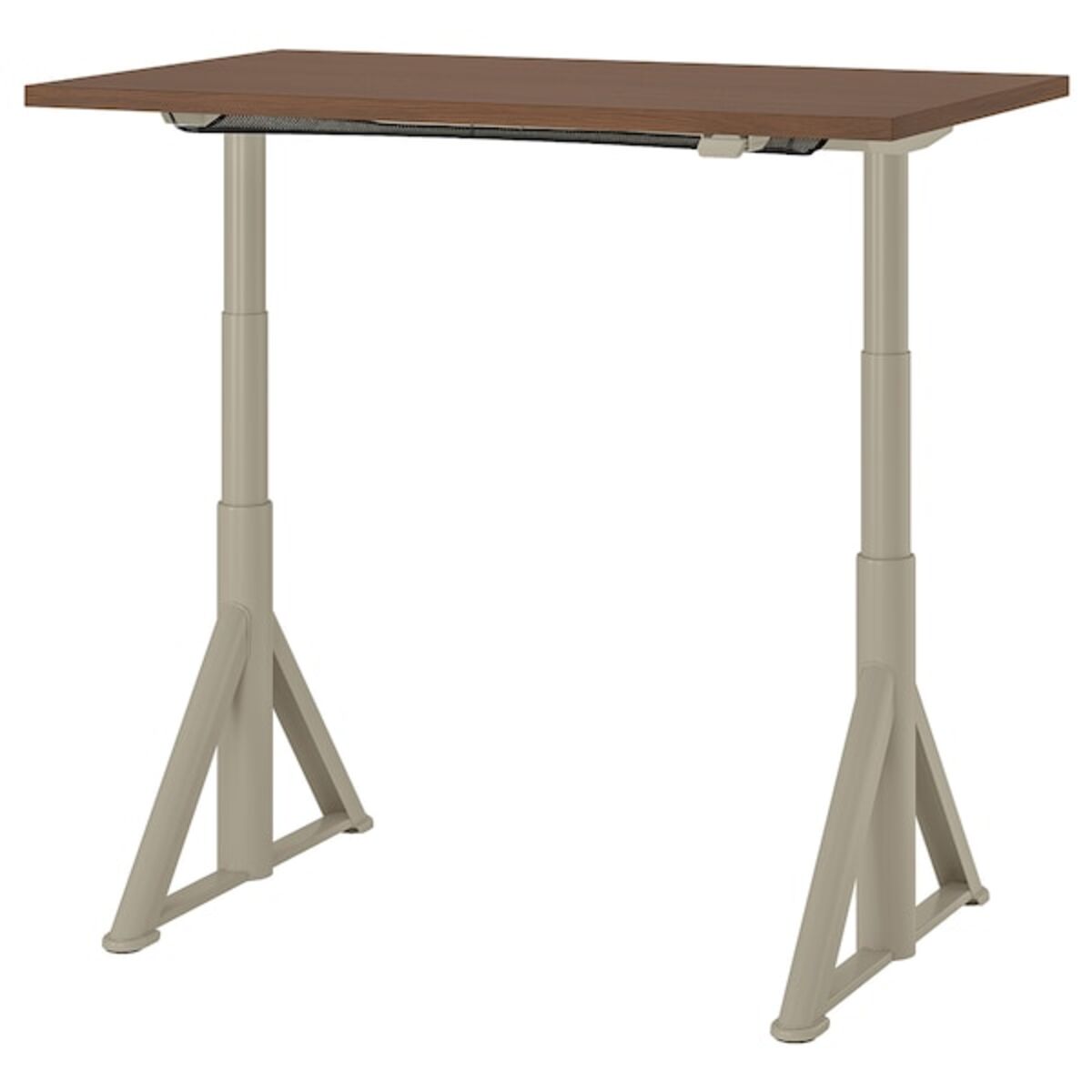 Bild 1 von IDÅSEN  Schreibtisch sitz/steh, braun/beige 120x70 cm