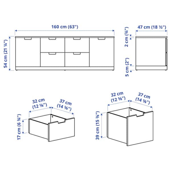 Bild 4 von NORDLI  Kommode mit 6 Schubladen, weiß 160x54 cm