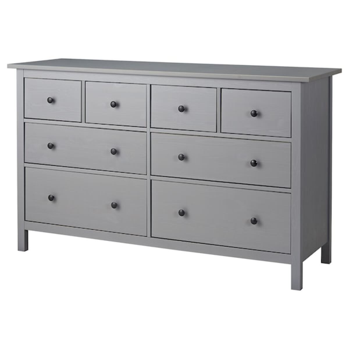 Bild 1 von HEMNES
              
                Kommode mit 8 Schubladen, grau lasiert, 160x96 cm