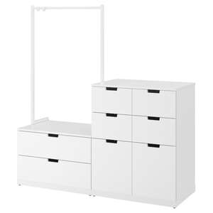 NORDLI  Kommode mit 8 Schubladen, weiß 160x169 cm