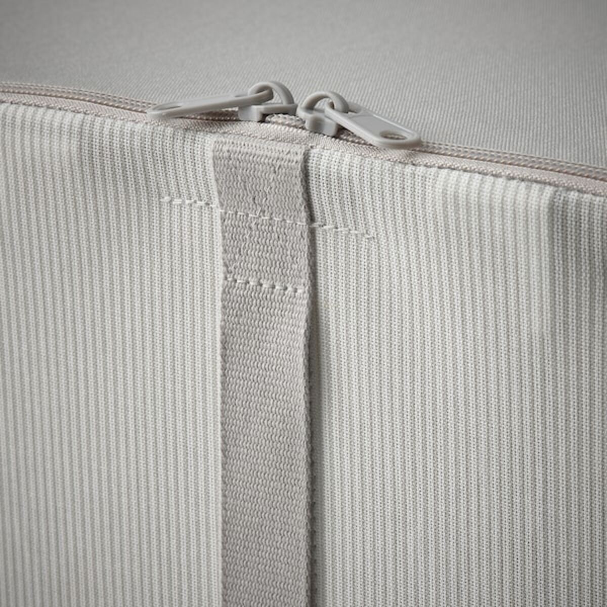 Bild 4 von HEMMAFIXARE  Aufbewahrungstasche, Stoff gestreift/weiß/grau 69x51x19 cm
