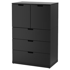 NORDLI  Kommode mit 5 Schubladen, anthrazit 80x122 cm