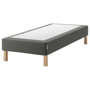 ESPEVÄR  Boxspring mit Beinen, dunkelgrau 90x200 cm