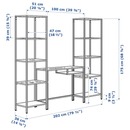 Bild 3 von VITTSJÖ  Regal mit Laptoptisch, schwarzbraun/Glas 202x36x175 cm