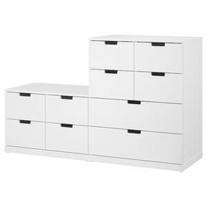 NORDLI  Kommode mit 10 Schubladen, weiß 160x99 cm