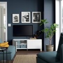 Bild 2 von BESTÅ  TV-Bank mit Türen, weiß Västerviken/Stubbarp/weiß 120x42x48 cm