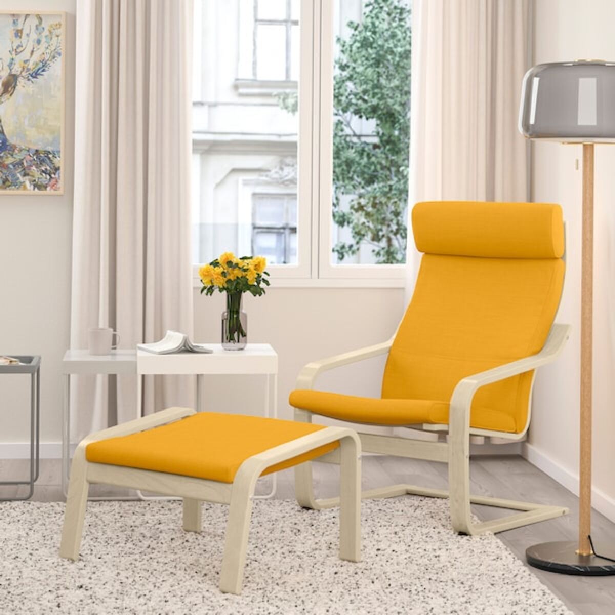 Bild 2 von POÄNG  Sessel und Hocker