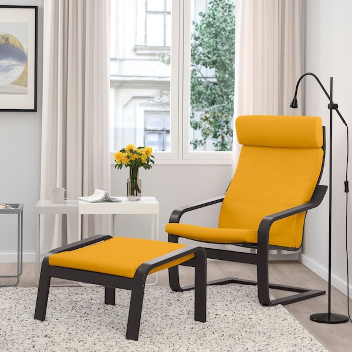 Bild 2 von POÄNG  Sessel und Hocker