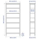 Bild 4 von HEMNES  Bücherregal, weiß gebeizt/hellbraun 90x197 cm