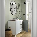 Bild 3 von BESTÅ  Aufbewahrung mit Türen, weiß Selsviken/Stubbarp/Hochglanz hell graublau 120x42x74 cm