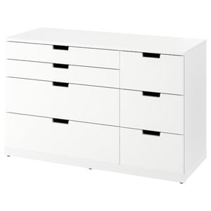 NORDLI  Kommode mit 7 Schubladen, weiß 120x76 cm