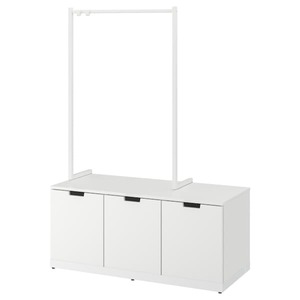 NORDLI  Kommode mit 3 Schubladen, weiß 120x169 cm