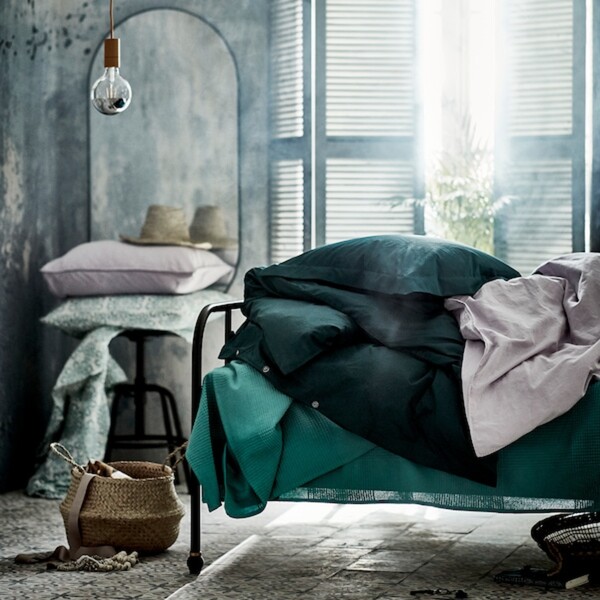 Bild 2 von LINDBYN  Spiegel, schwarz 60x120 cm