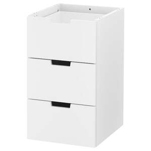 NORDLI  Schubladenelement/3 Schubl., weiß 40x68 cm