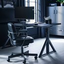 Bild 2 von IDÅSEN  Schreibtisch sitz/steh, schwarz/dunkelgrau 120x70 cm